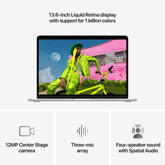 CTO MacBook Air 13-tum Silver M5 10-Core CPU/10-Core GPU/24GB RAM/4TB SSD