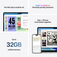 CTO MacBook Air 13-tum Stjärnglans M5 10-Core CPU/10-Core GPU/32GB RAM/1TB SSD