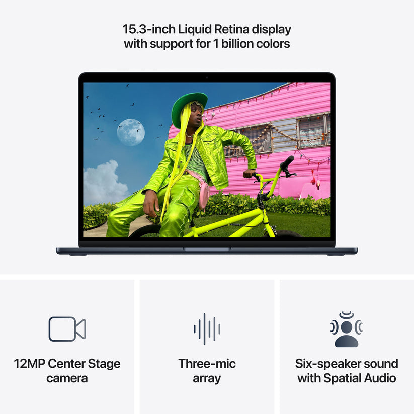 CTO MacBook Air 15-tum Midnatt M5 10-Core CPU/10-Core GPU/24GB RAM/2TB SSD