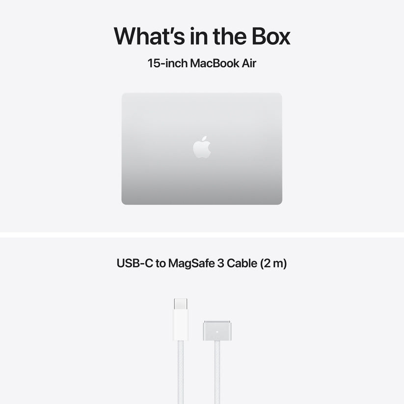CTO MacBook Air 15-tum Silver M5 10-Core CPU/10-Core GPU/24GB RAM/2TB SSD