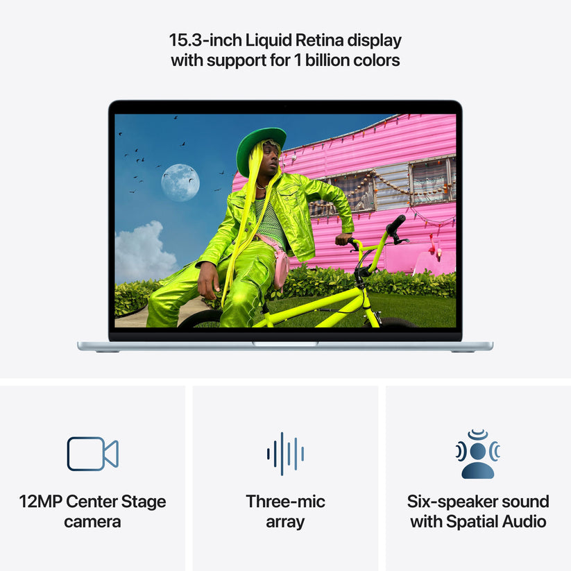 CTO MacBook Air 15-tum Himmelsblå M5 10-Core CPU/10-Core GPU/32GB RAM/2TB SSD
