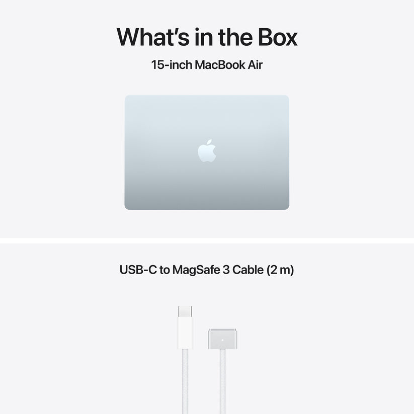 CTO MacBook Air 15-tum Himmelsblå M5 10-Core CPU/10-Core GPU/32GB RAM/2TB SSD