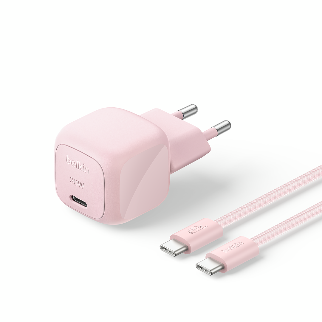 Belkin BoostCharge 30W USB-C Wall Charger 2m - Blush