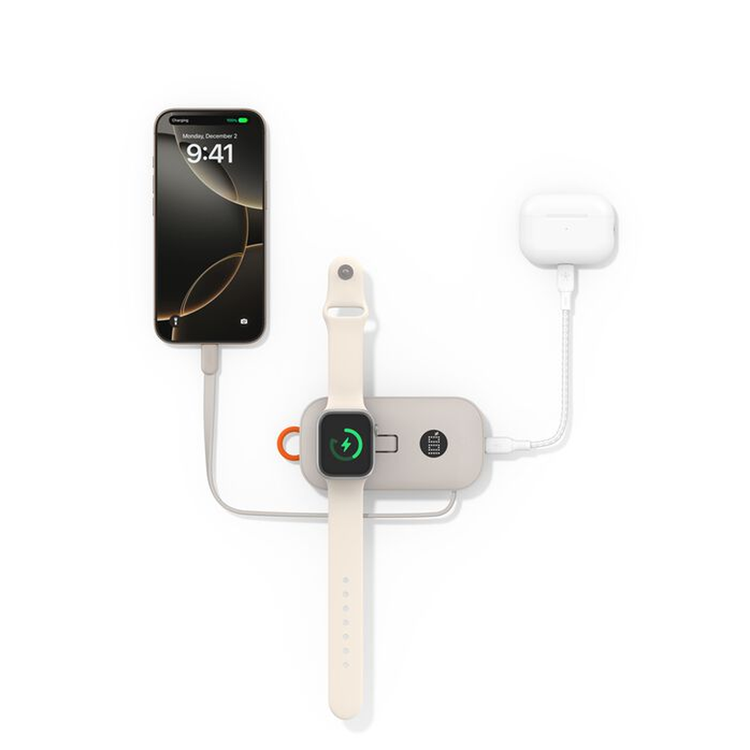 Belkin BoostCharge Pro Power Bank 10K with Apple Watch Charger - Sand