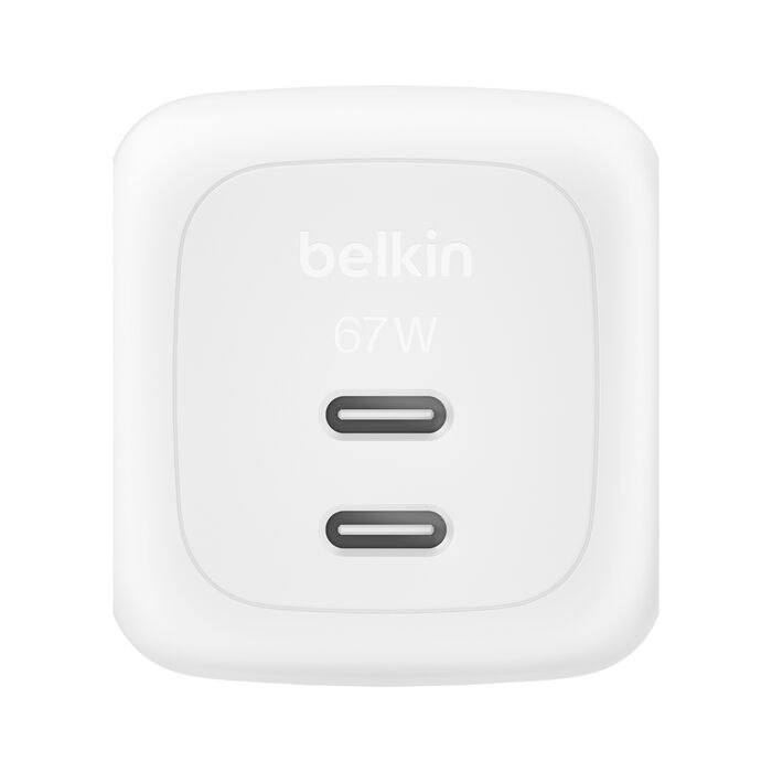 Belkin 67W Dual USB-C GaN Charger med 2m kabel
