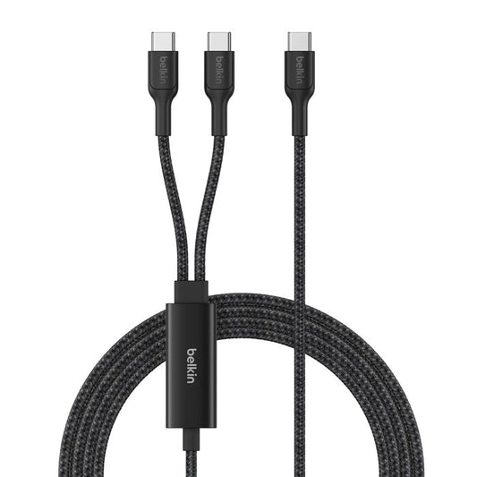 Belkin Boostcharge Pro 140W Dual USB-C kabel 1,5m - Svart