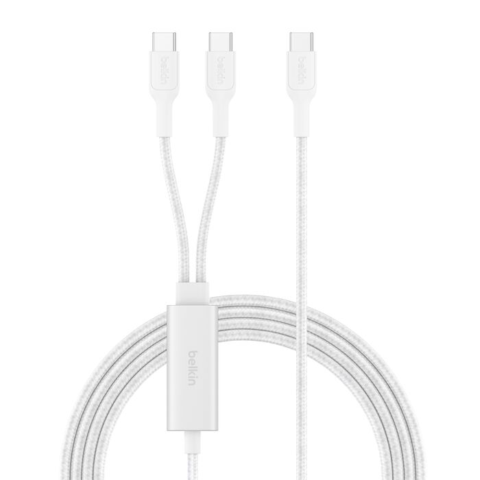 Belkin Boostcharge Pro 140W Dual USB-C kabel 1,5m - Vit